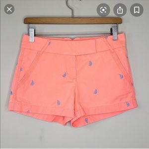 J. Crew Coral Sailboat Chino Shorts